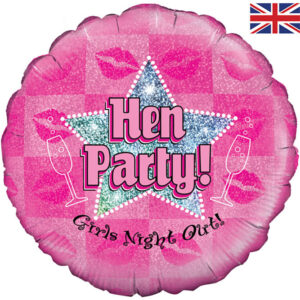18 Hen Party Holographic Balloon