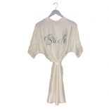 satin wedding robe ivory