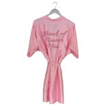 Satin wedding robe pink