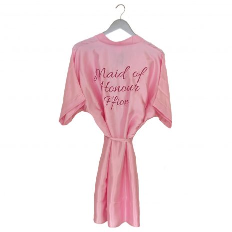 Satin wedding robe pink Satin wedding robe pink
