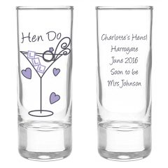 Personalised Hen Do Shot Glass