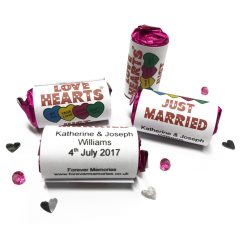 50 personalised love hearts