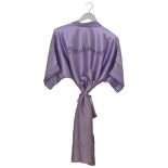 Satin Wedding Robe Lilac