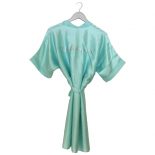 Satin Wedding Robe mint green