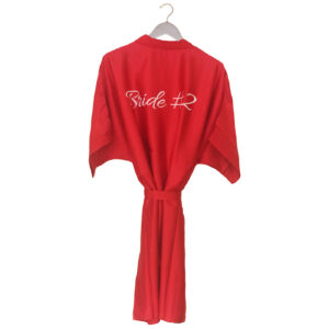 Satin Robe Red