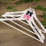 wedding hangers white with bow 2