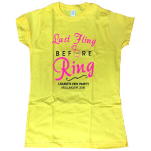 Last fling before the ring t-shirt