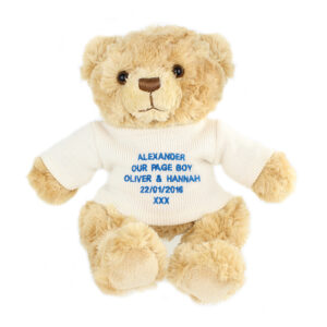 Personalised Blue Teddy Message Bear