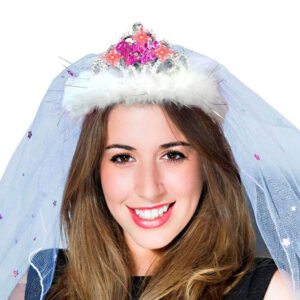 Flashing Pink BTB Tiara Veil