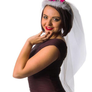 Bride to Be Tiara & Veil with Felt Logo