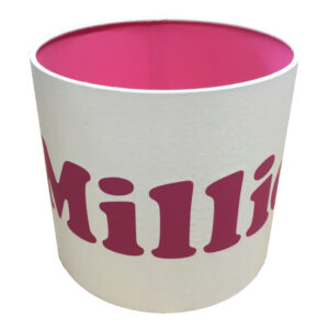 Personalised Girls Light Shade White/Fuchsia