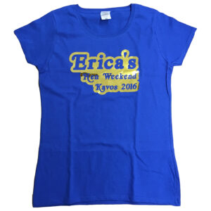 outline font t-shirt