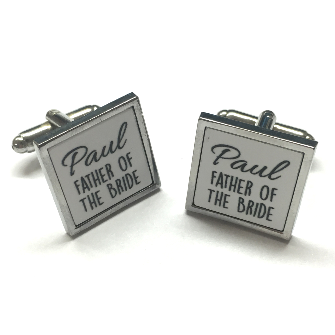 Personalised Father of the Bride Cufflinks Forever Memories