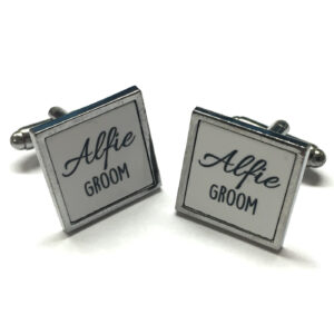 personalised groom cufflinks