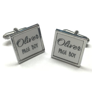 personalised page boy cufflinks
