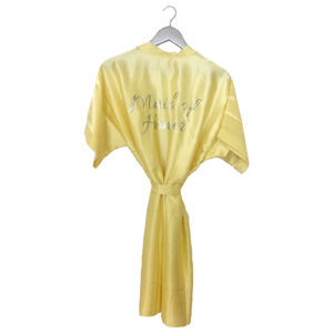 Satin Wedding Robe Yellow