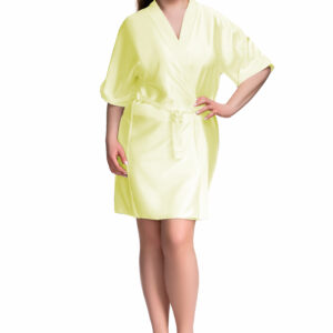 yellow satin robe