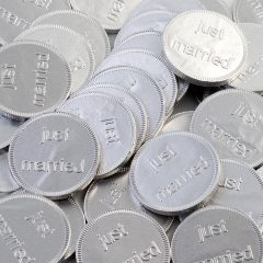 just married silver coins