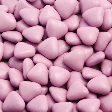 lilac mini heart dragees