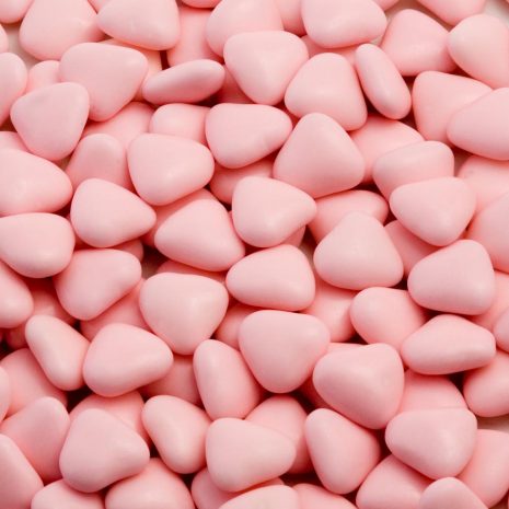 pink mini heart dragees