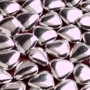 silver heart dragees