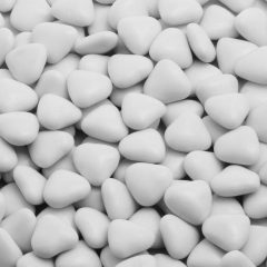 white mini heart dragees