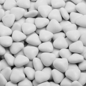 white mini heart dragees