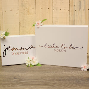 bride box and bridesmaid box