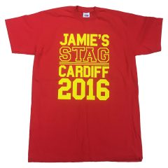 College font stag t-shirt