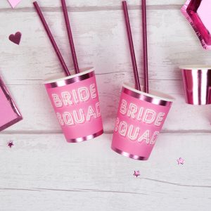 Bride squad paper cups