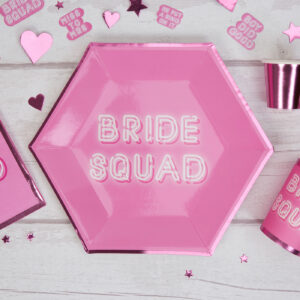 bride sqaud paper plates