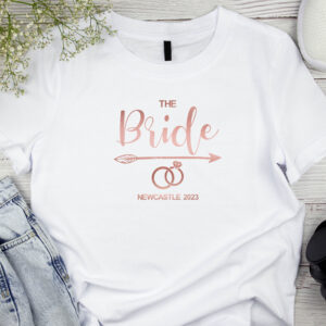 Bride tribe arrow tshirt