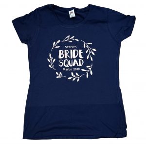 bride squad garland t-shirt