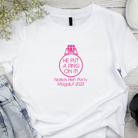 he-put-a-ring-on-it-bride he put a ring on it t-shirt bride