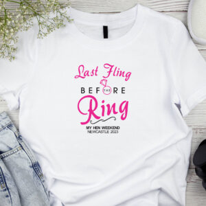 Last fling before the ring t-shirt bride