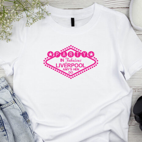 vegas sign t-shirt bride